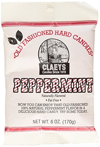 Claeys Old Fashioned Hard Candy Natural Peppermint 6oz Bag