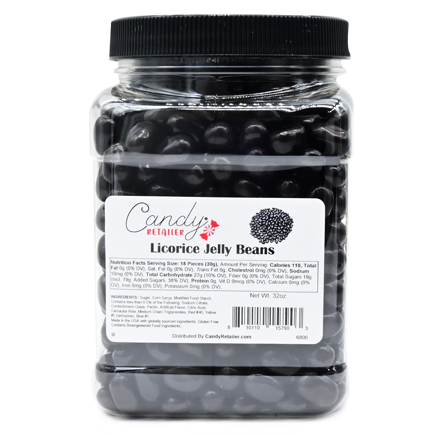 Candy Retailer Jelly Beans (Licorice, 2 Lb)