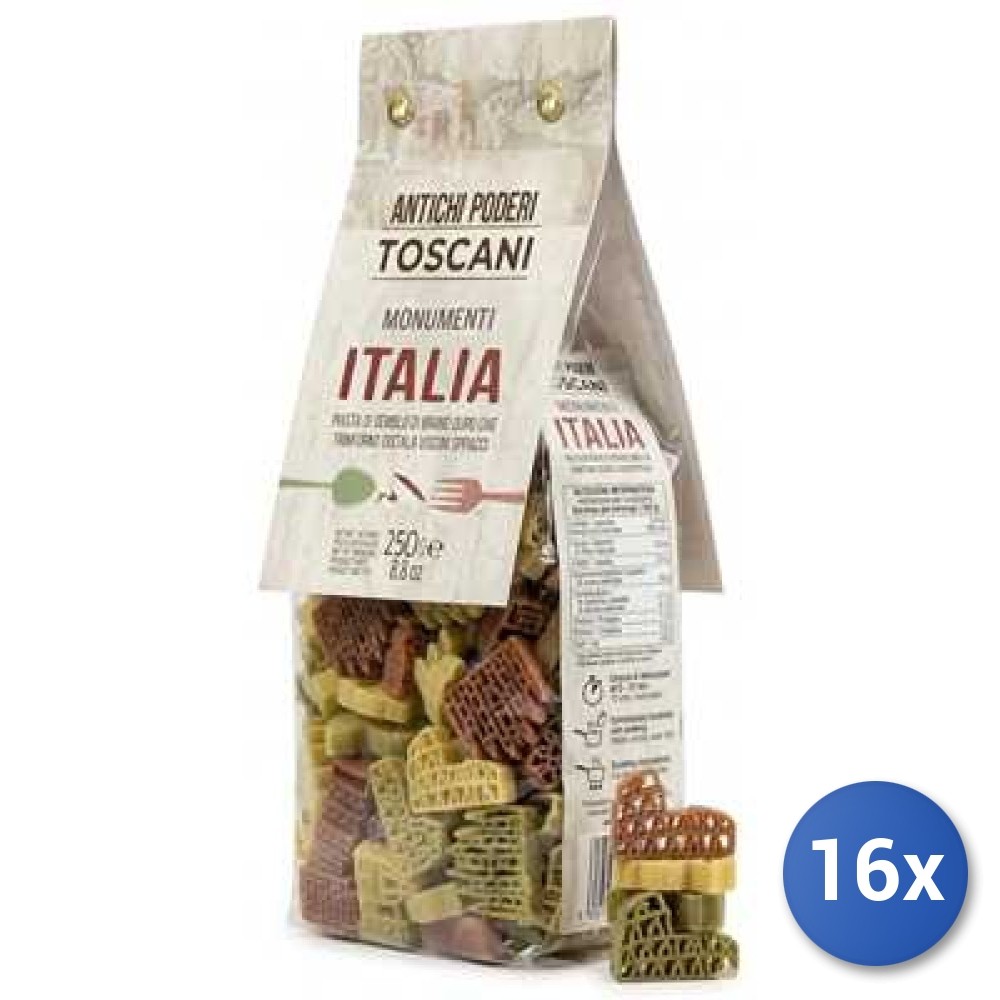 16x Multicolor Antichi Poderi Monumenti D’Italia GR 250 Chocolates Multipack