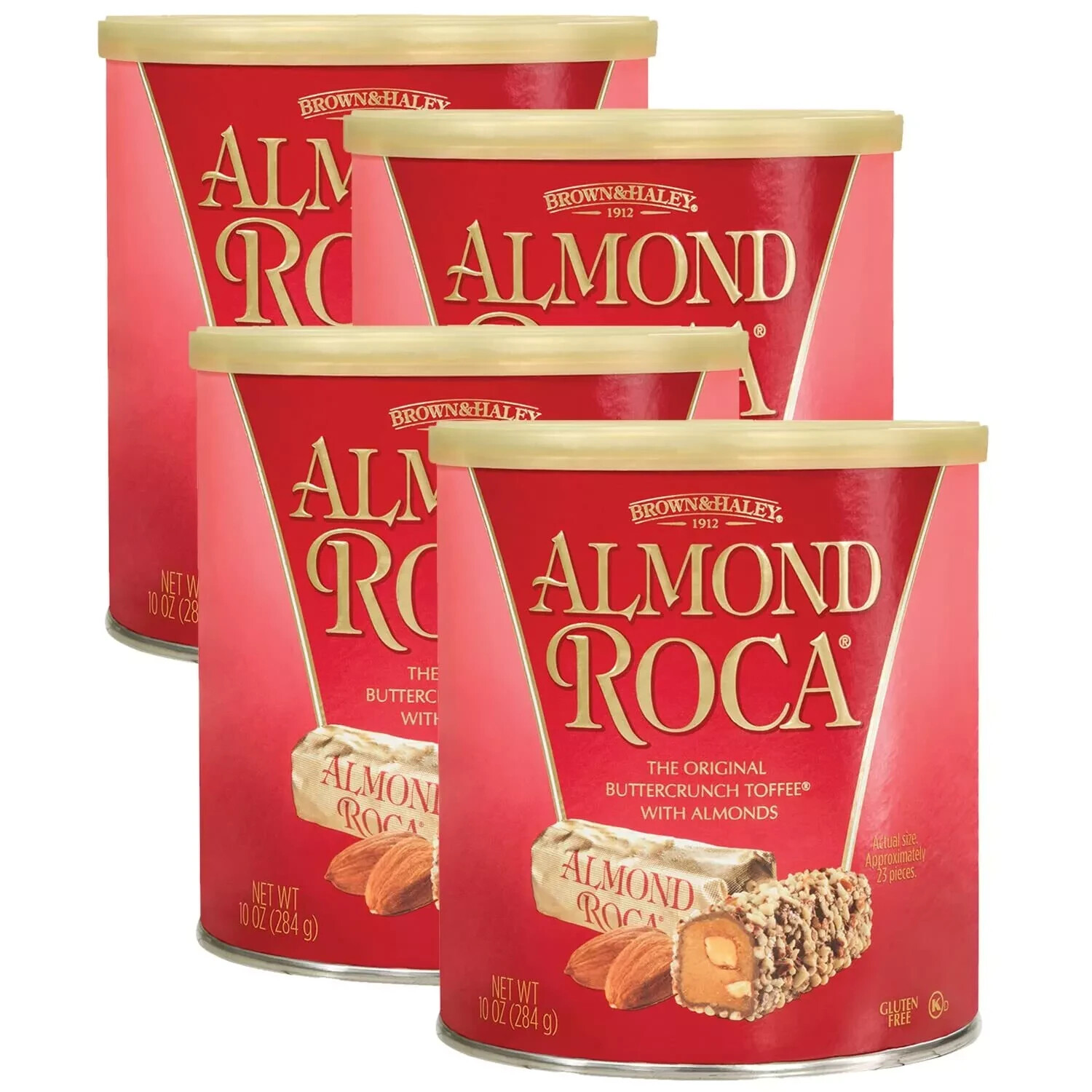 (4) Brown & Haley 10 oz The Original ALMOND ROCA Buttercrunch Toffee *BB 6/2025*