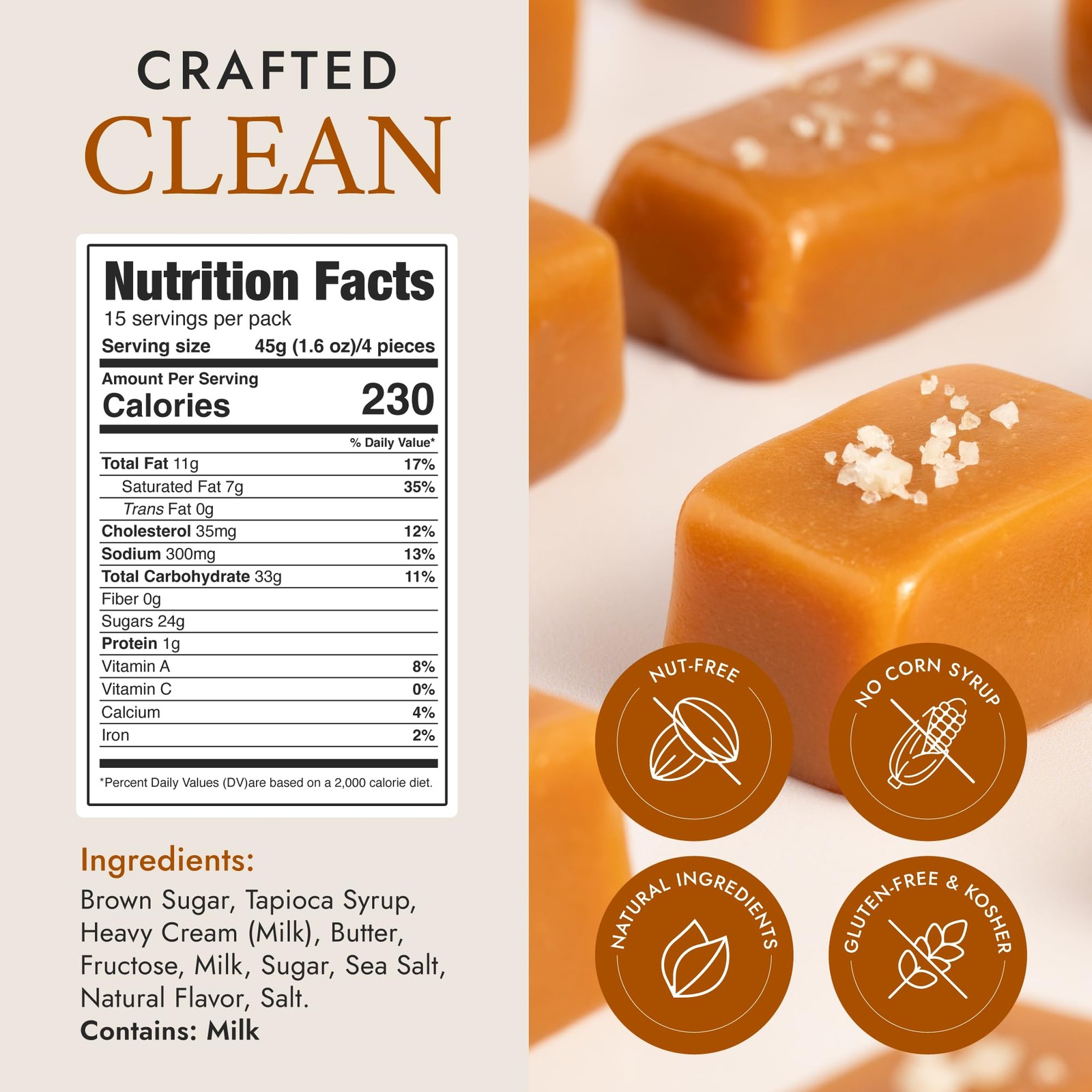 Celtic Sea Salt Caramels – Soft, Individually Wrapped Gourmet Caramel Candy, …