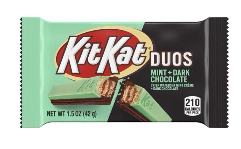 Full Box 24x Packs Kit Kat Duos Mint + Dark Crispy Wafers Dark Chocolate | 1.5oz