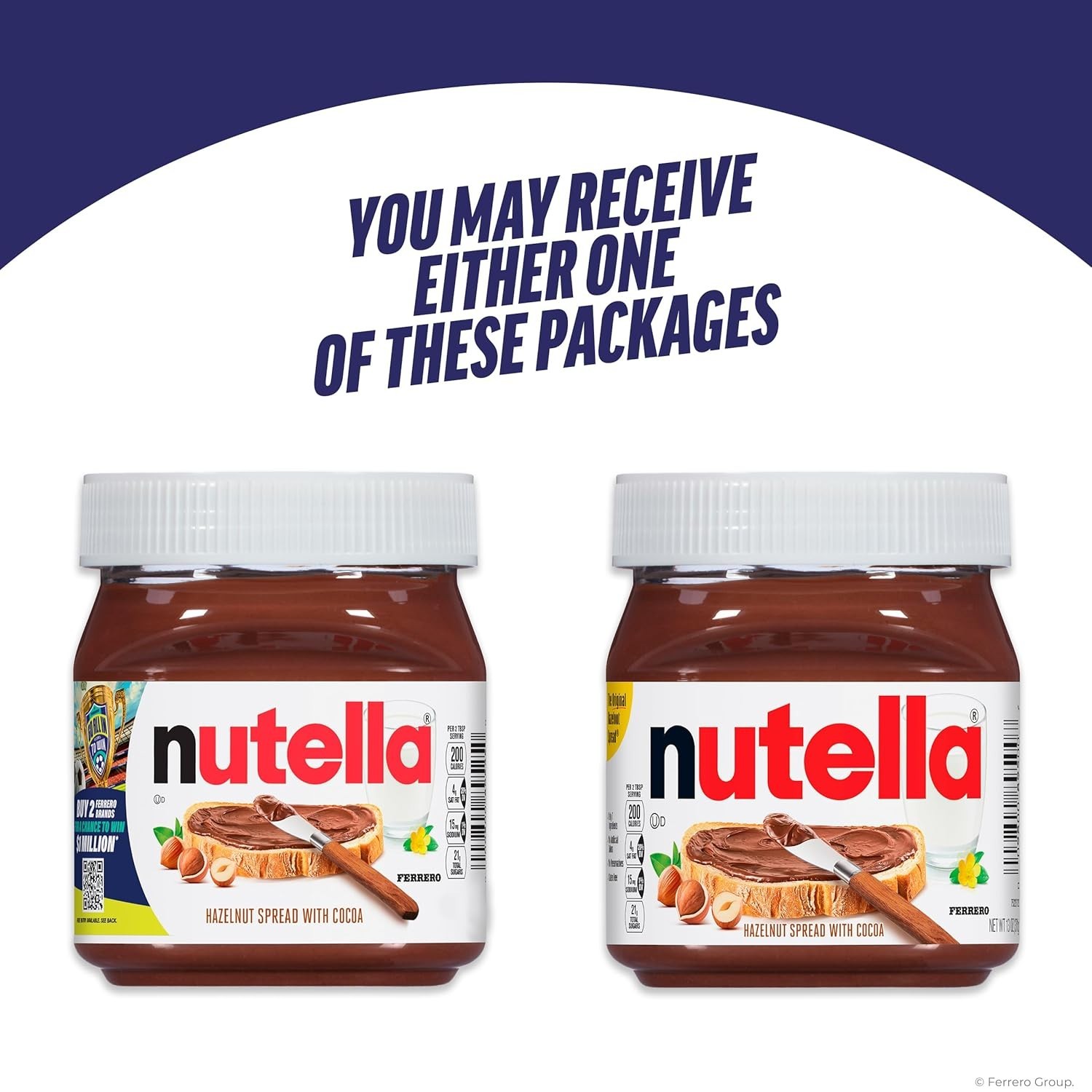 Nutella Chocolate Hazelnut Spread, 13 oz, for breakfast & desserts