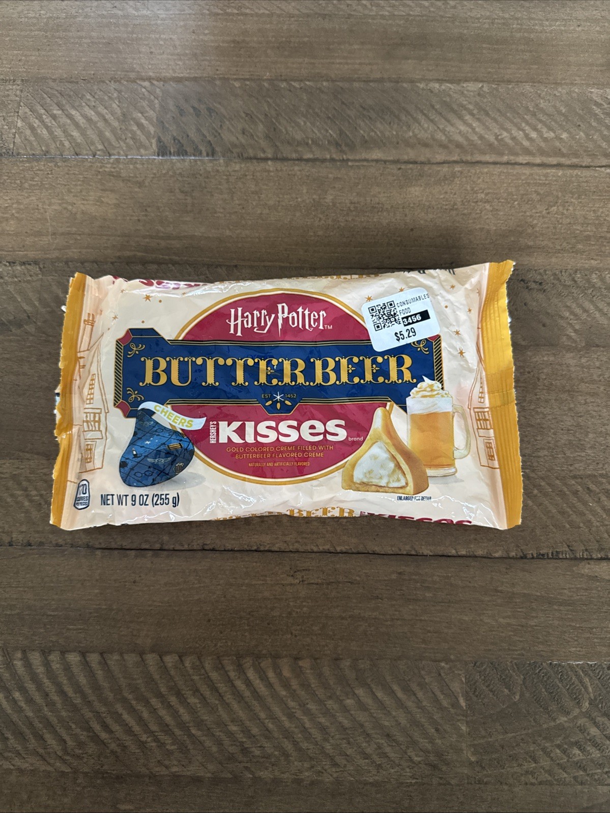 Harry Potter Butterbeer Hershey Kisses Chocolate Candy 9 oz Bag Best By 10/2026