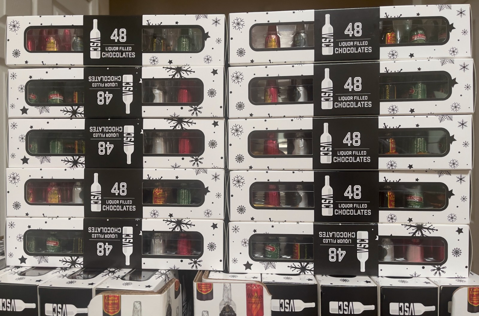 USA 480 Liquor Filled Dark Chocolate Coffee Tequila Irish Fire Party 10 Pack