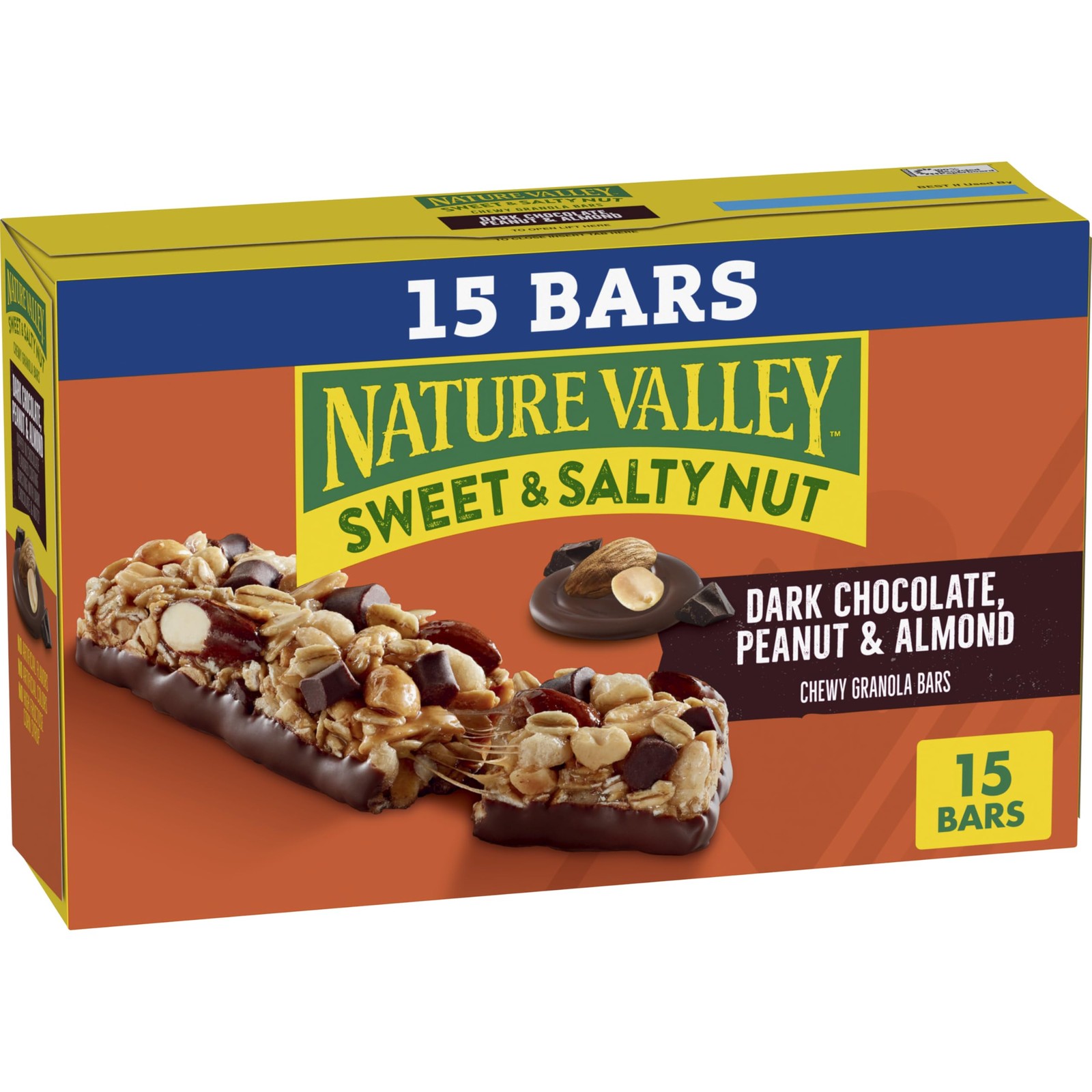 Nature Valley Sweet and Salty Nut Granola Bars, Dark 15 Count (Pack of 1)