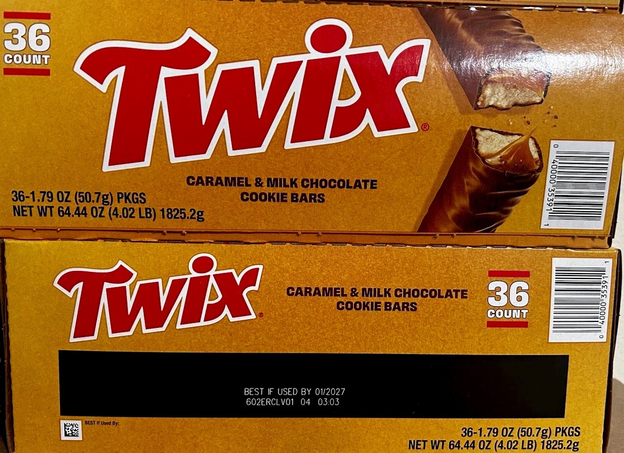 Twix Caramel Cookie Milk Chocolate Bars 36 Count Box, 64.44 oz (Exp 01/2027)