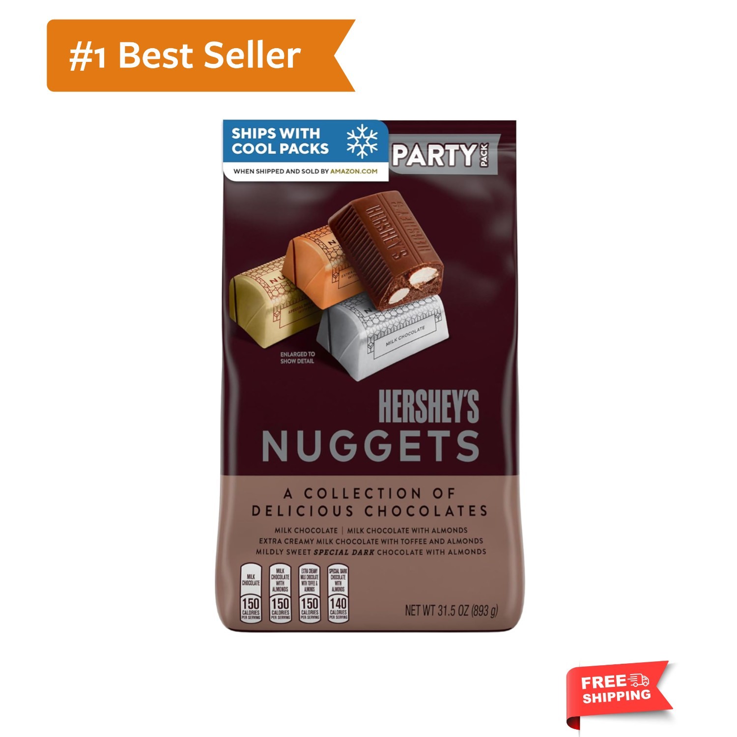 NUGGETS 26 oz Variety Party Pack – Individually Wrapped Chocolate Delights