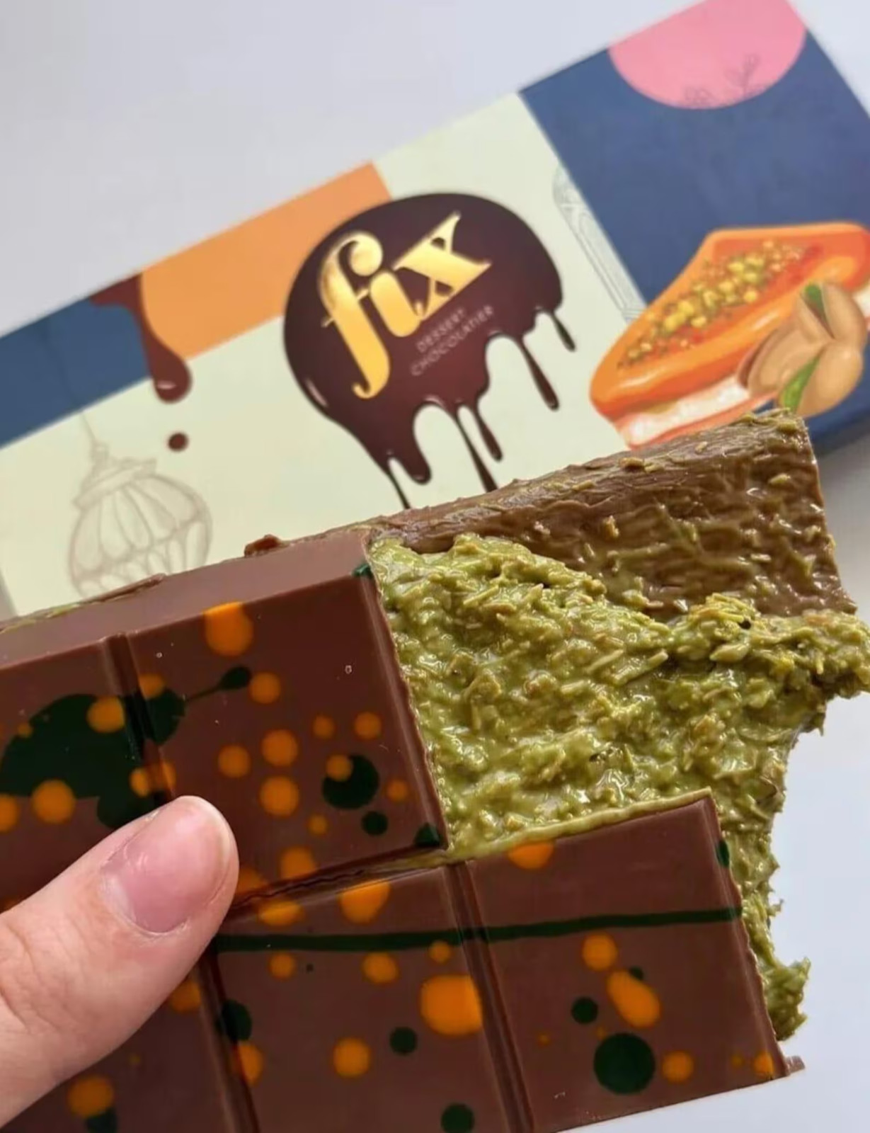 VIRAL FIX DUBAI CHOCOLATE Bar CANT GET KNAFEH OF IT Original CHOCOLATE – 6 Bars