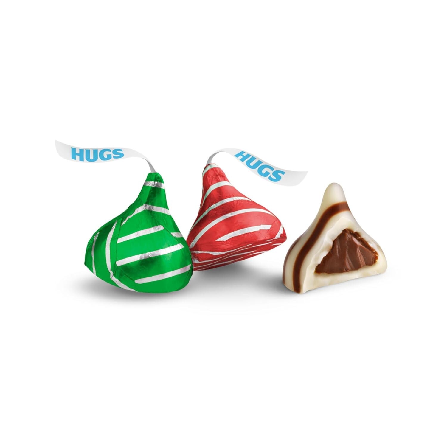 Hershey’s Kisses Hugs, Milk Chocolate Hug White Crème Christmas Candy (5 Pounds)