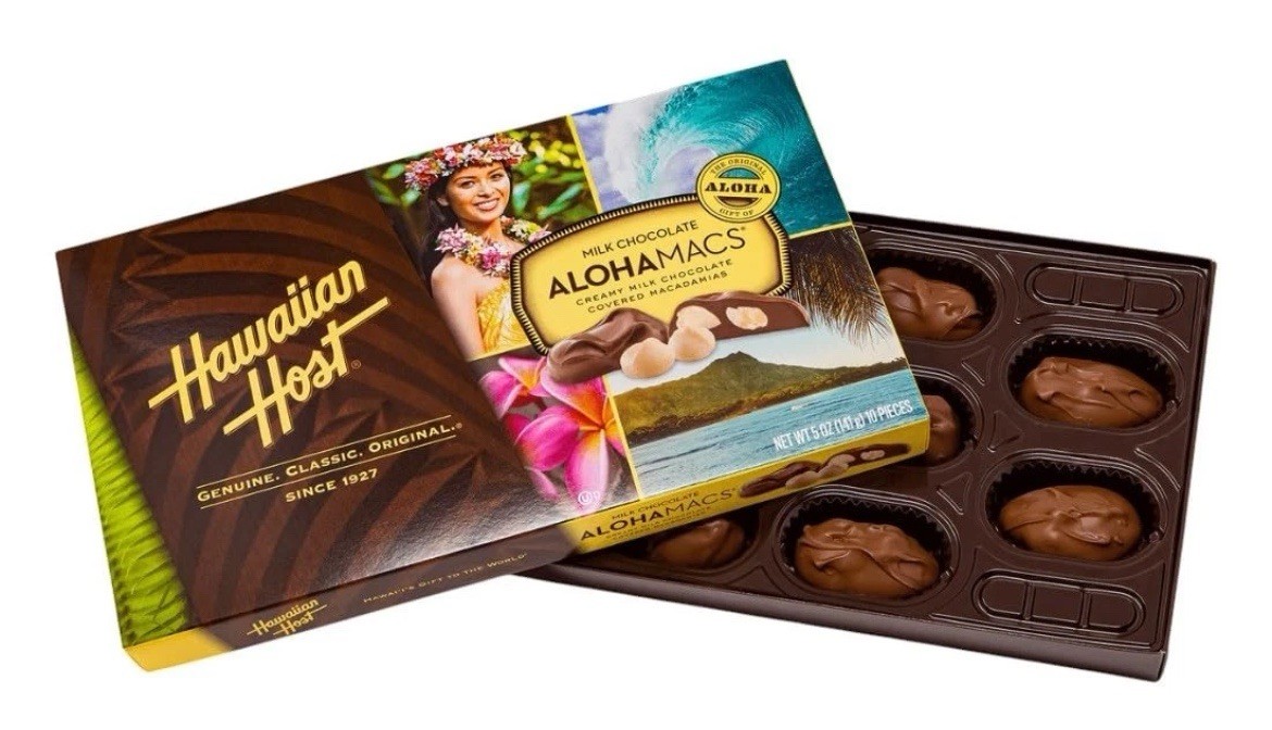 Hawaiian Host Aloha Macs Milk Chocolate Macadamia Nuts (5 ounce box, 10 pieces)