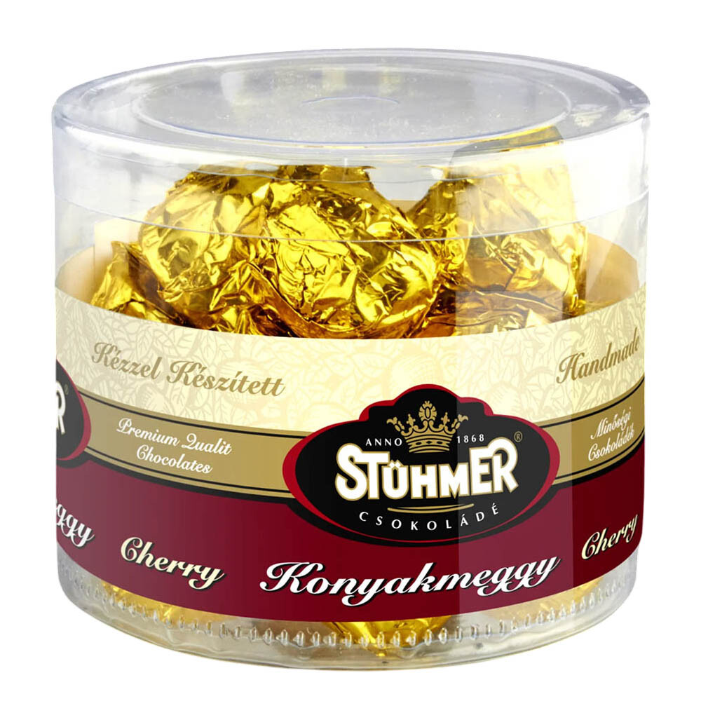 Stühmer Filled Dark Chocolate with Cognac & Sour Cherries, Premium Treats 300g