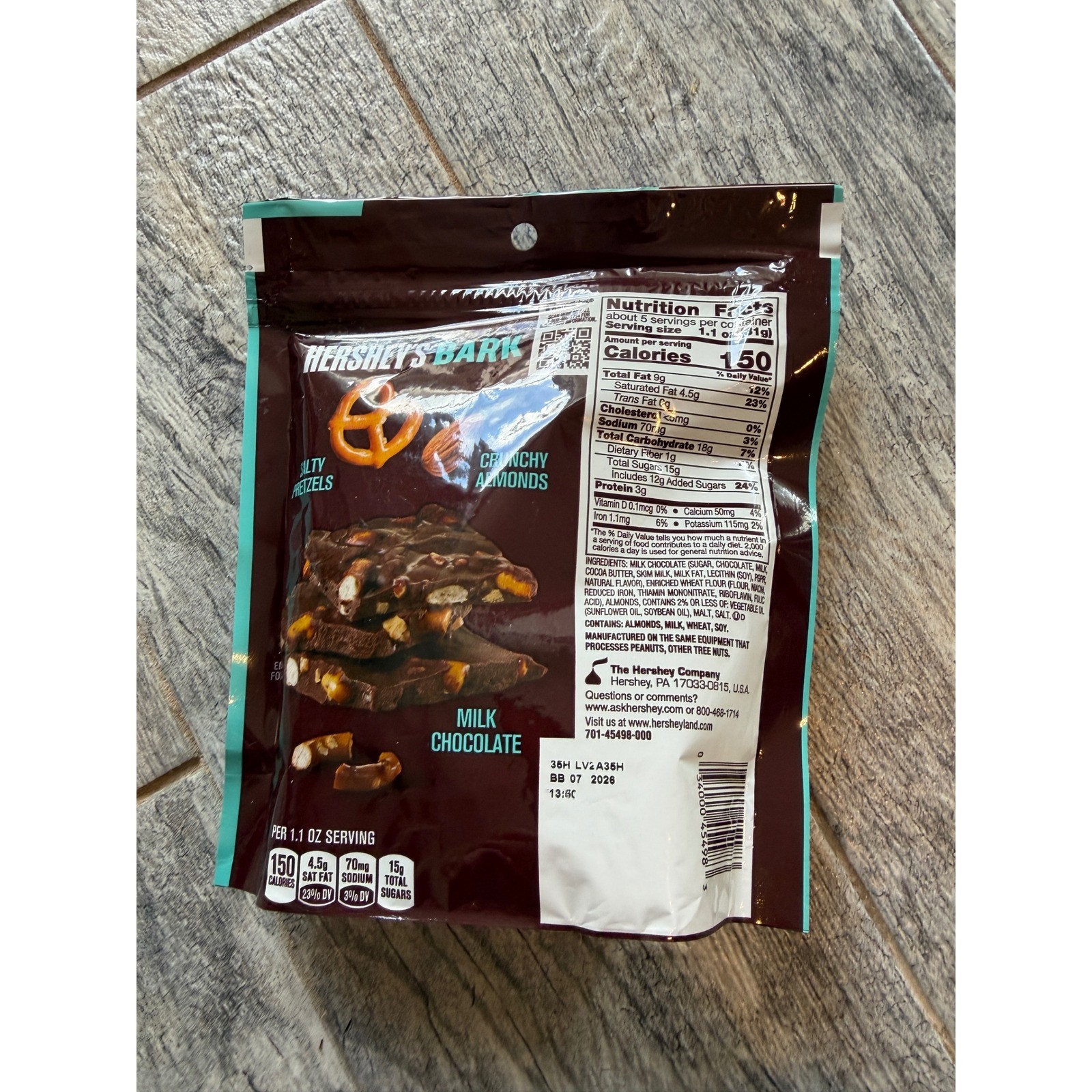 Hershey’s Chocolate Bundle 16.35 oz Brown Bark Almond Pretzel Milk Chocolate