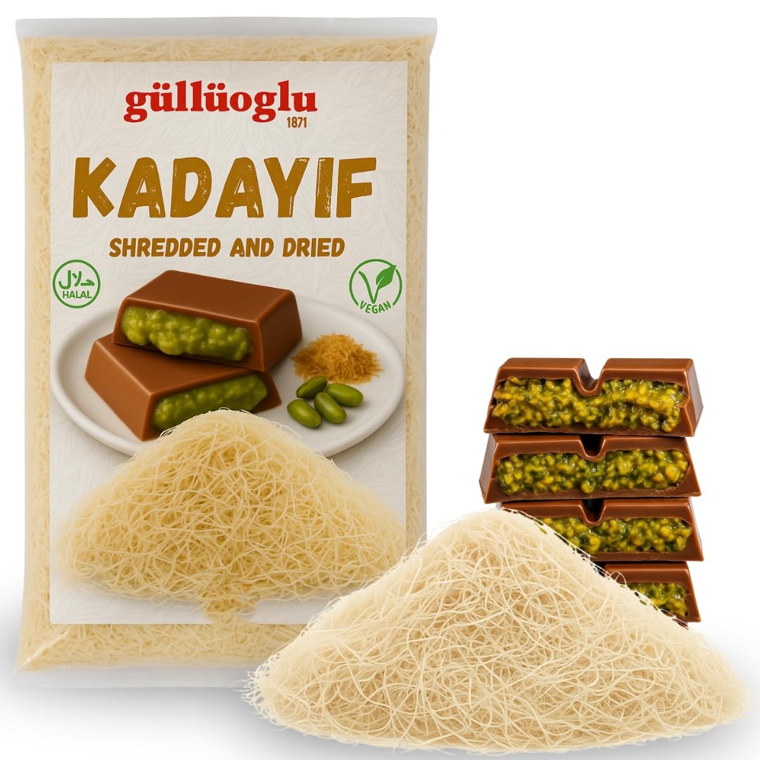Dried & Shredded Kataifi – 500g – 1.1 lb Kadayif Chopped Fillo Dough, Shredded