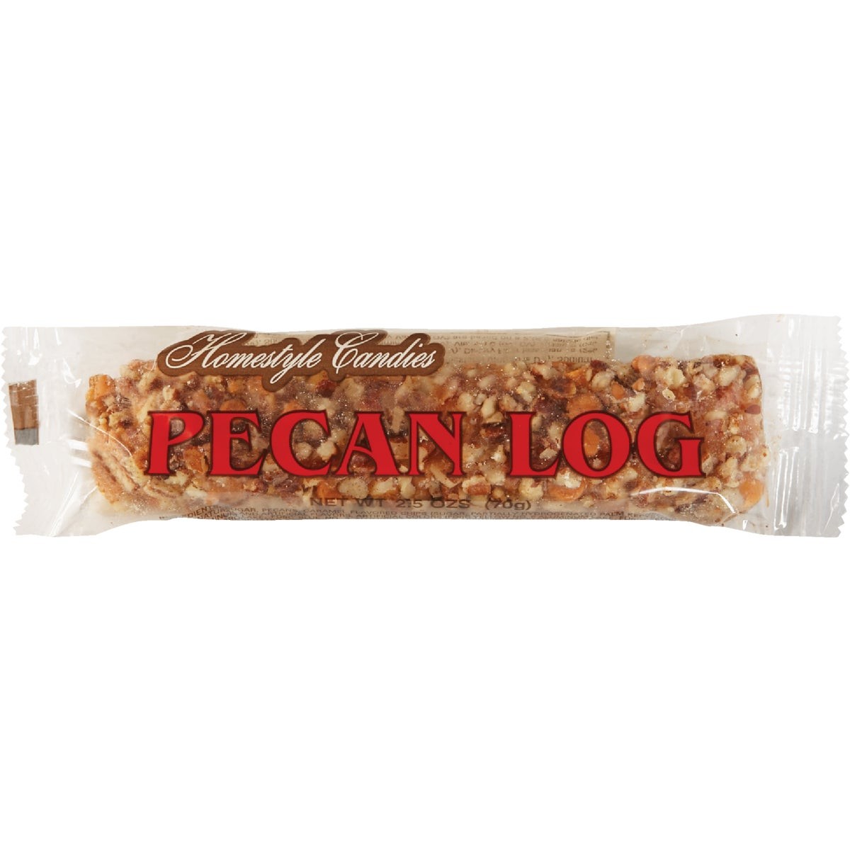 Crown 2.5 Oz. Pecan & Caramel Pecan Log 111915 Pack of 12 Crown Candy 111915