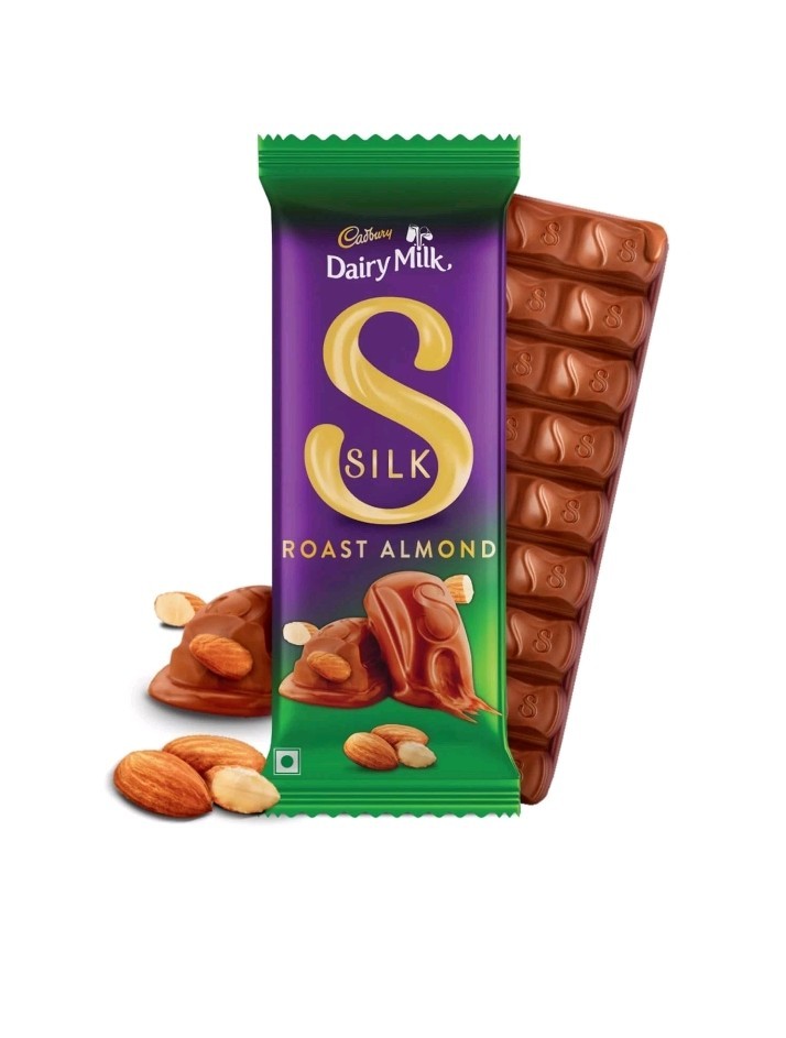 Cadbury Dairy Milk Silk Roast Almond Milk Chocolate Bar 52g PACK OF 3 -FREE SHIP
