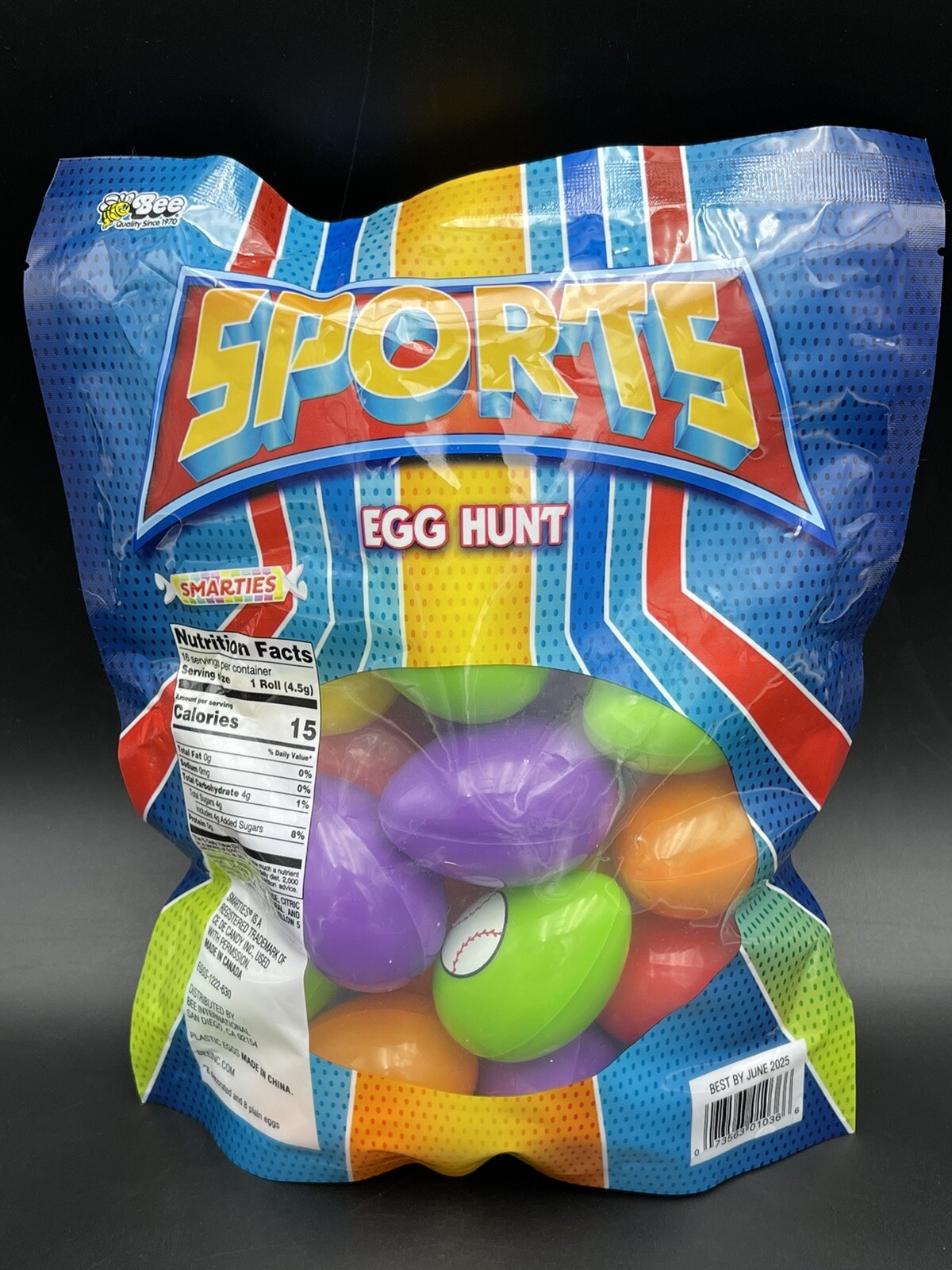 Bee Sports Egg Hunt Smarties Filled Eggs 16 Filled Egg Easter Candy Mix