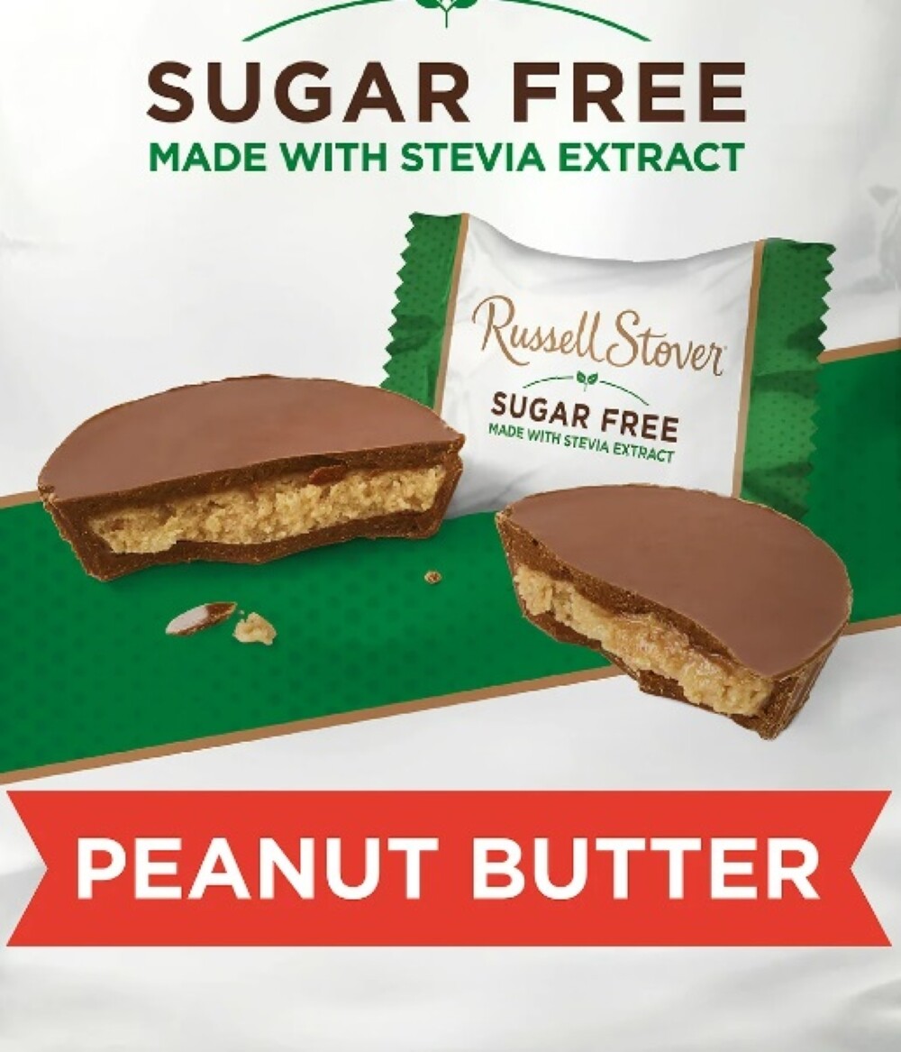 RUSSELL STOVER-REESE’S SUGAR FREE PEANUT BUTTER CUP CHOCOLATE CANDY BULK VALUE!!