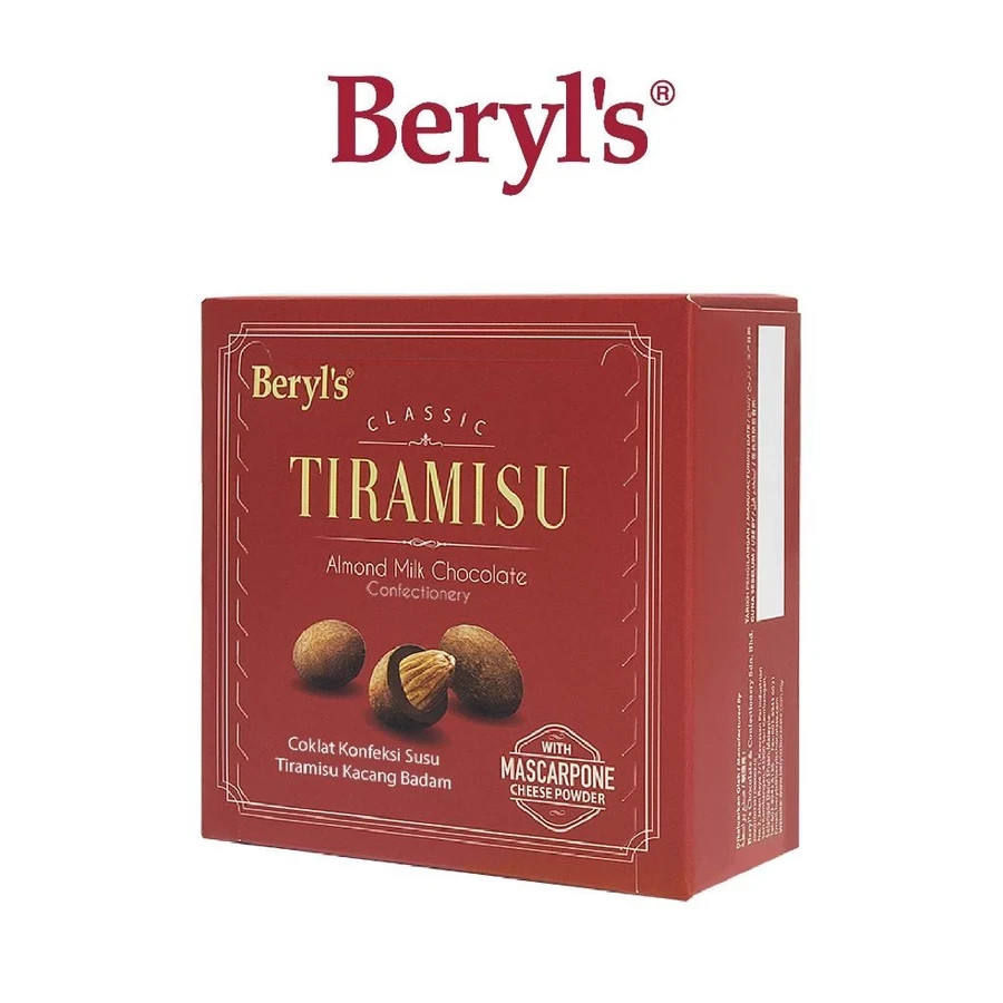 Beryl’s Classic Tiramisu Almond Milk Chocolate 65g*4 – Halal Malaysia
