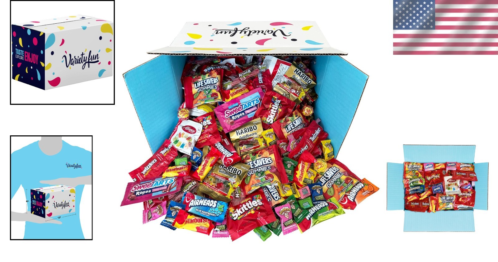 Bulk Fruity Candy Assortment – Starburst, Skittles, Gummy