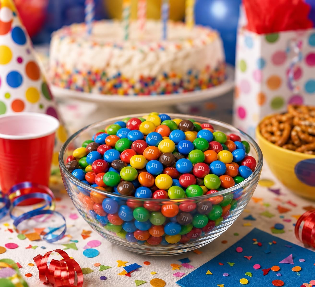 M&M Milk Chocolate Candy Bulk Bag 2.3 lb (38 oz) – Candy Coated Chocolate Pie…