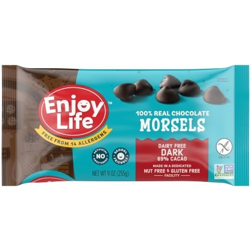 Dark Chocolate Morsels 9oz Bag Dairy Free Gluten Free Soy Free Vegan Baking