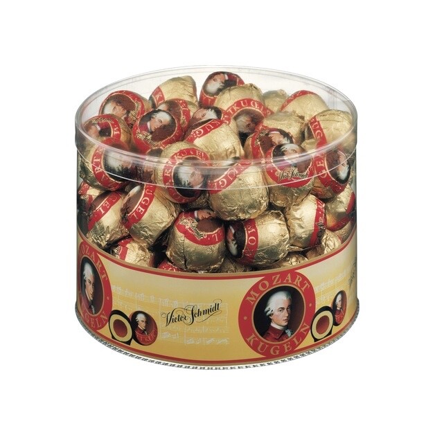 AUSTRIA Mozart Kugeln Victor Schmidt Box 825 GRAMM, SET OF 2 , total 1.65 KG
