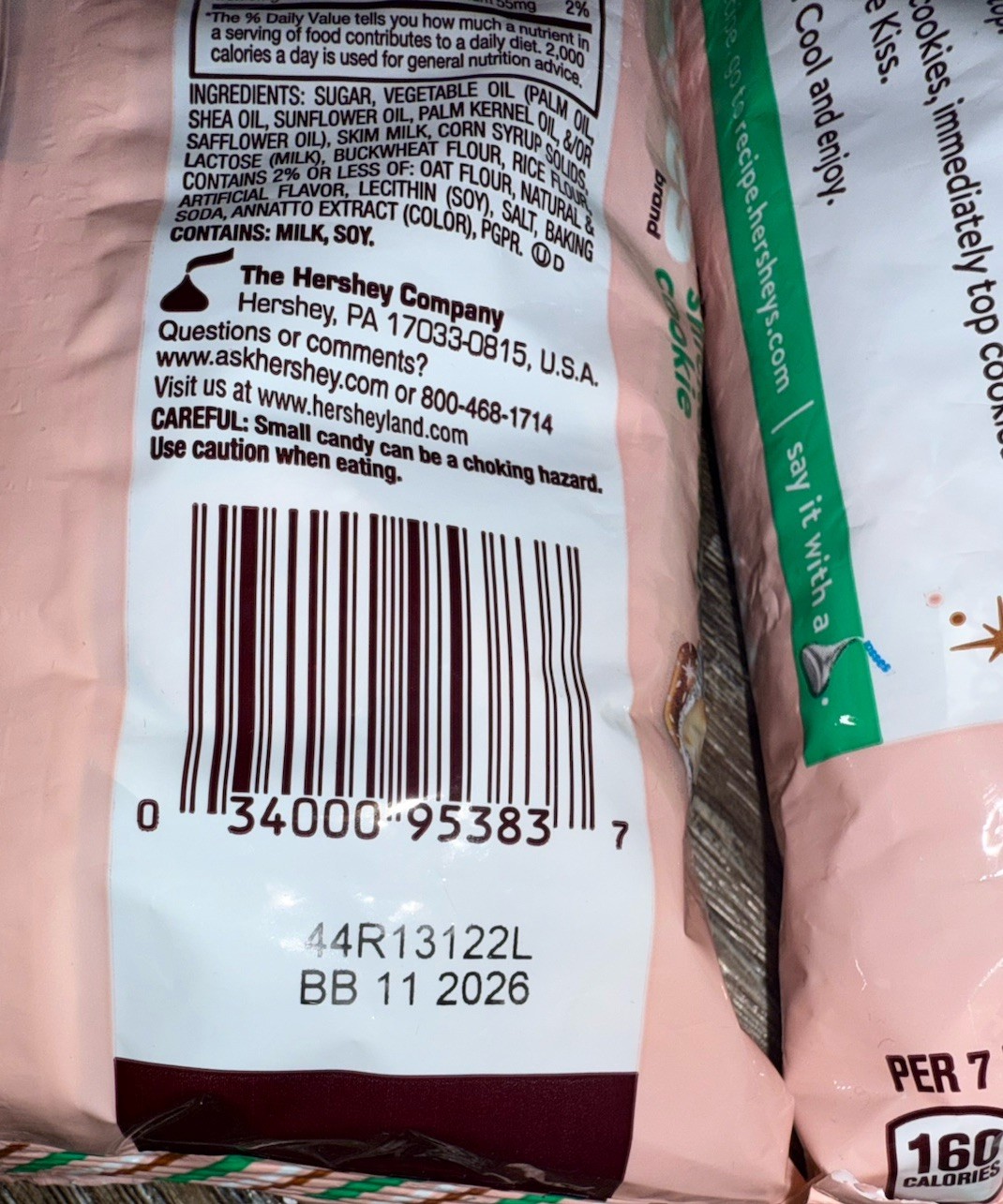 Hershey’s Kisses Snickerdoodle Cookie White Chocolate Candy 9 oz 11/2026, 2-Bags
