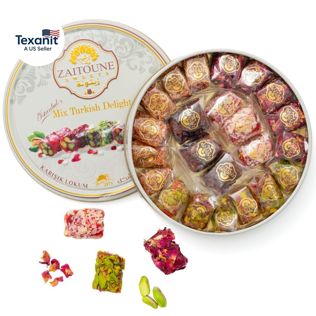Turkish Delight Mix – 9 Oz | Luxury Coatings of Pomegranate, Pistachio, Coconut,