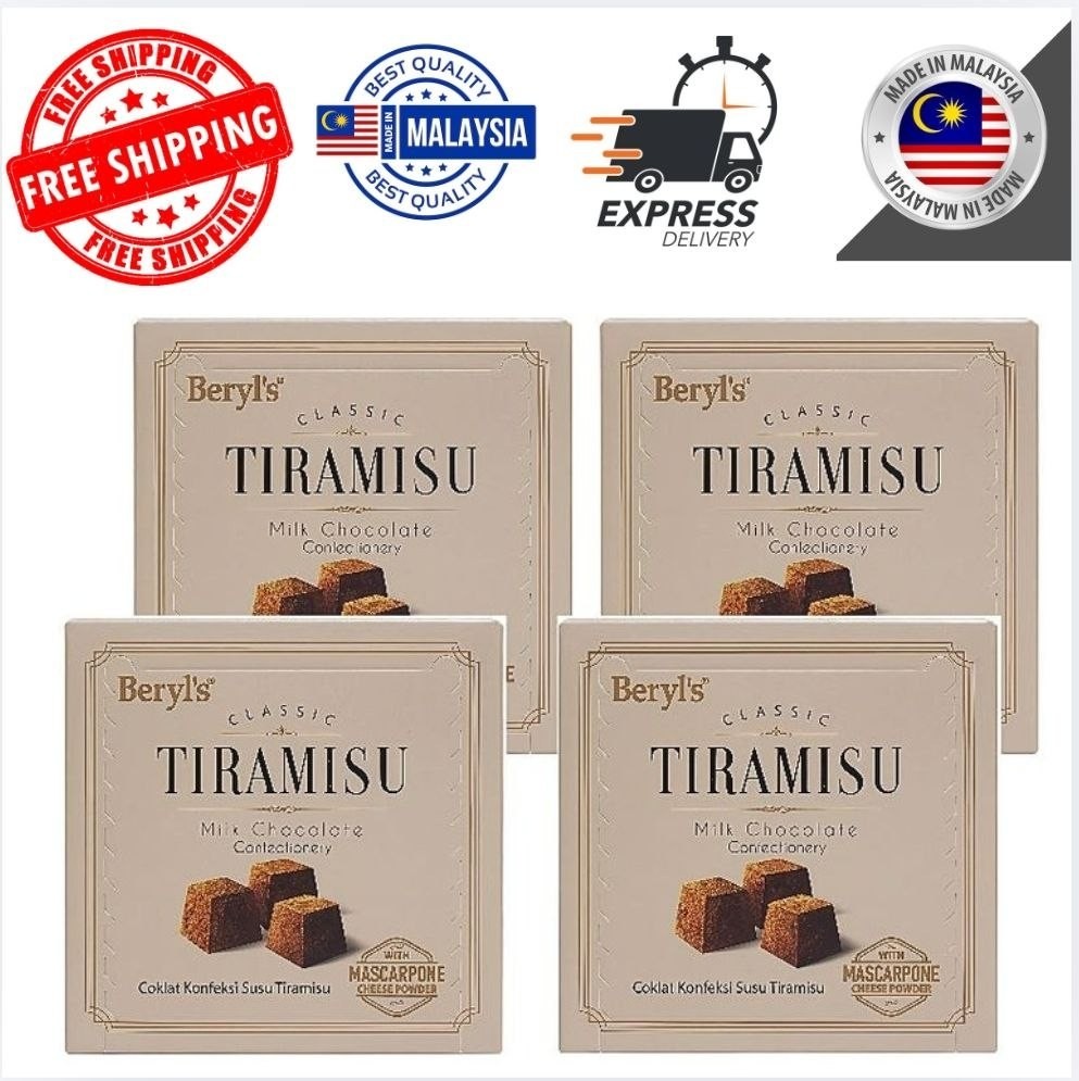 Beryl’s Tiramisu Milk Chocolate Mascarpone Cheese Powder 4 Pack 65g Candy Sweet