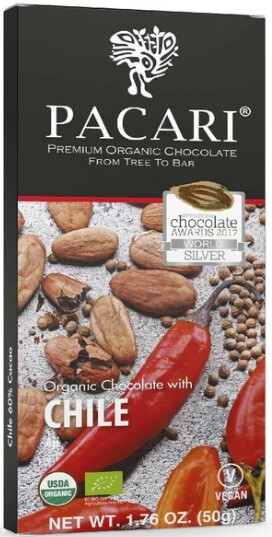 Pacari Chili Pepper Chocolate Bar – 1.76 oz. 50 g.