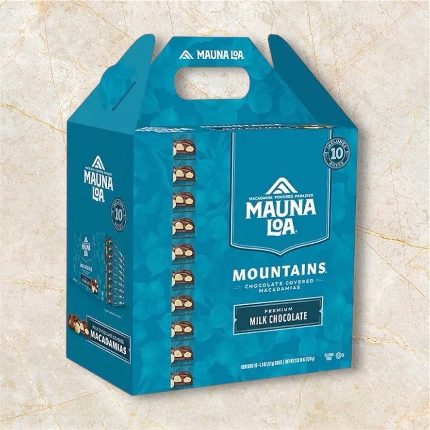 Mauna Loa Mountains Chocolate Covered Macadamias 4.3oz x 10 pk