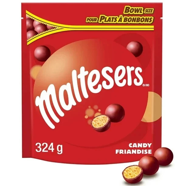 2 Bags MALTESERS Milk Chocolate Candy Bites 324g/ 11.4oz each FRESH From Canada