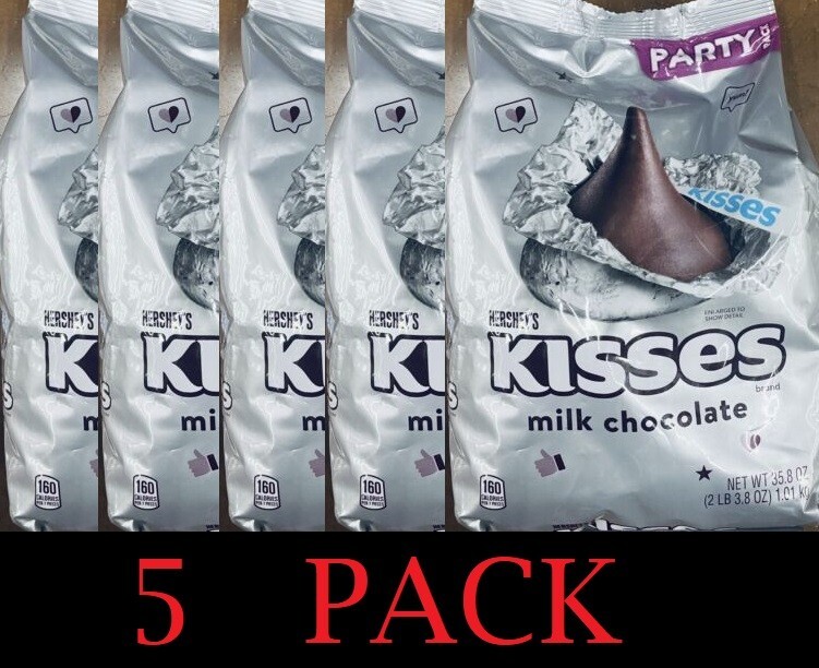 5x Hershey’s Kisses Milk Chocolate PARTY PACK 35.8 Oz Bag – FREE SHIP – 5 PACK