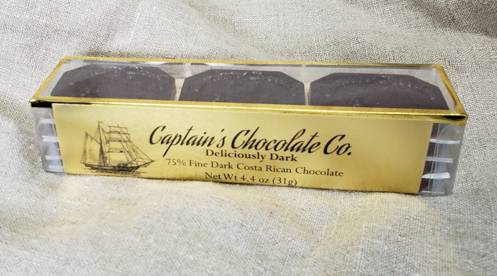 Captain’s Chocolate Gift Box Dark Chocolate 60% Cacao, All Organic, Pure, MFG US