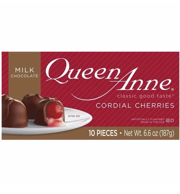 2-Queen Anne Chocolate Covered Whole Cherry Candies 10 Count Gift Box 6.6 Oz