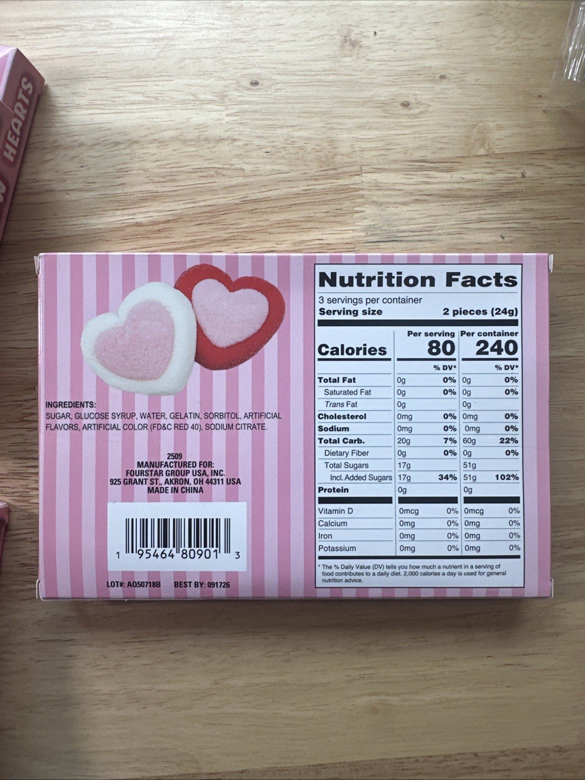 Lot Of 5 Boxes Valentines Marshmallow Hearts 2.54g Ea EXP 9/17/26