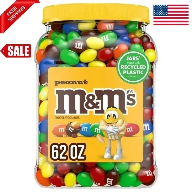 M&M’S Peanut Milk Chocolate Candy, 62 oz Free Shipping