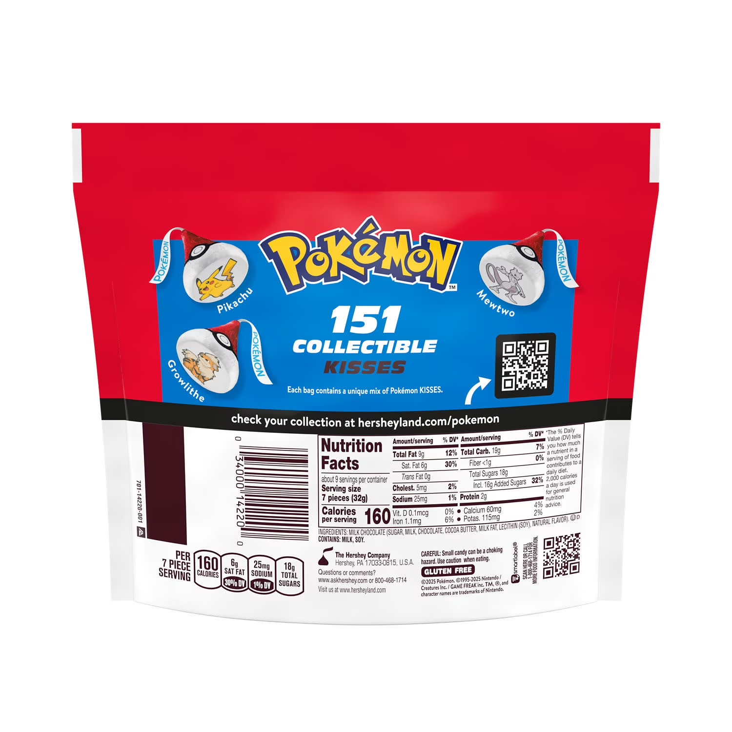 Hershey’s Kisses Pokémon Foils Milk Chocolate Candy, 10.1-Ounce (Pack of 4)