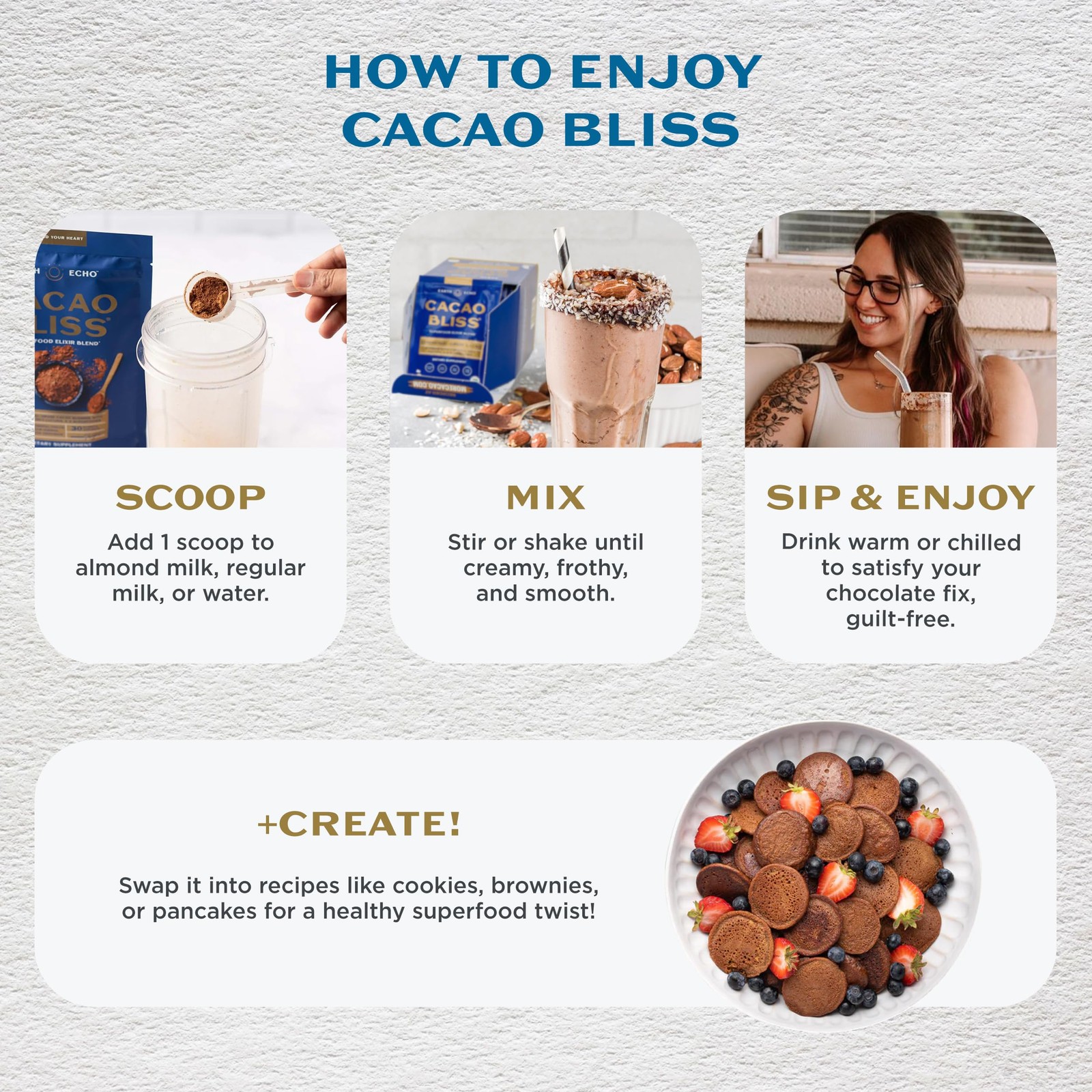 Cacao Bliss – Ceremonial Organic Raw Cacao with MCT Oil & Turmeric – Supports…