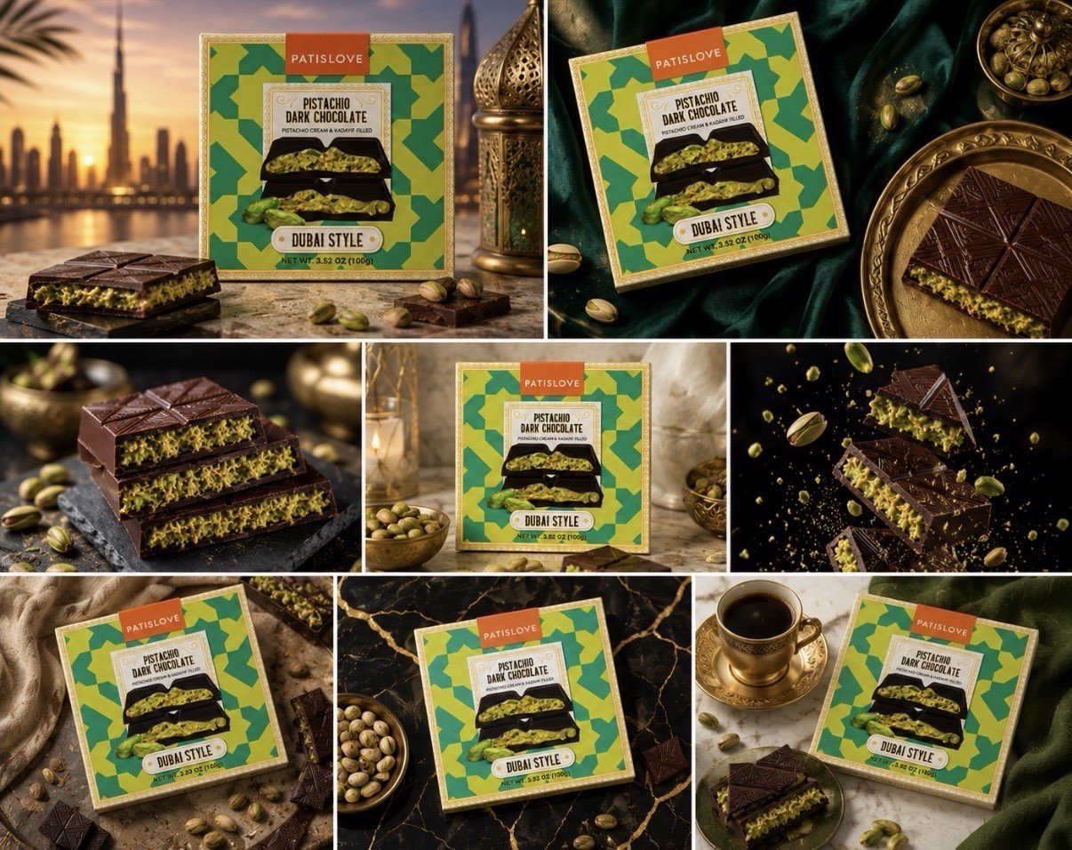 Trader Joe’s Pistachio Dark Chocolate Dubai Style PATISLOVE 3.52oz 100g (2 Pk)