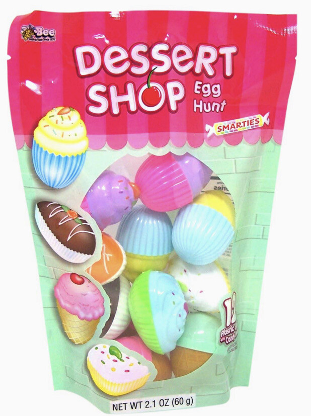 Dessert Shop Egg Hunt With 12 Candy Filled Smarties Easter Eggs,1.9oz-NEW-SHIP24