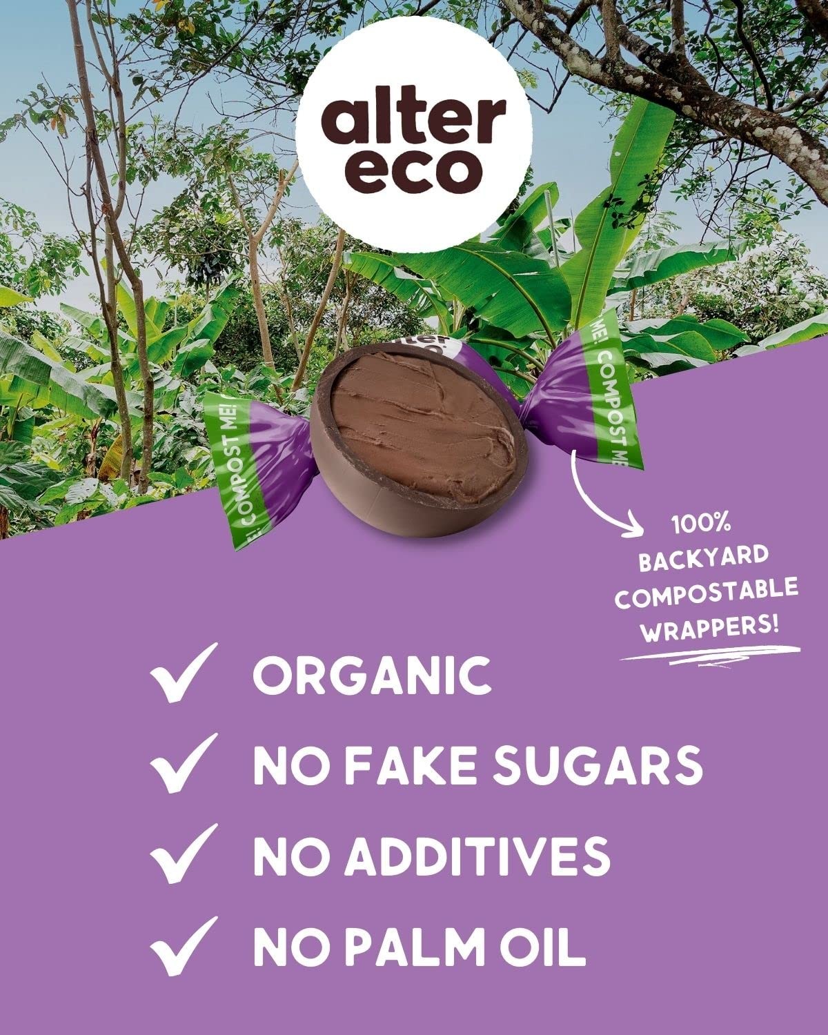 (Pack of 60) Alter Eco Organic Chocolate Truffle Black Cocoa Boxed Choco 0.42 Oz