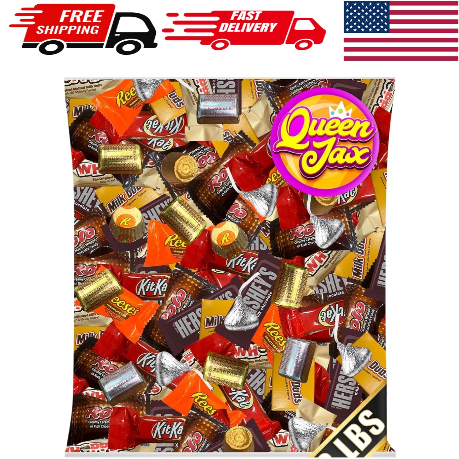 Delicious 2 Lb Assorted Chocolate Variety for Easter – Individually Wrapped