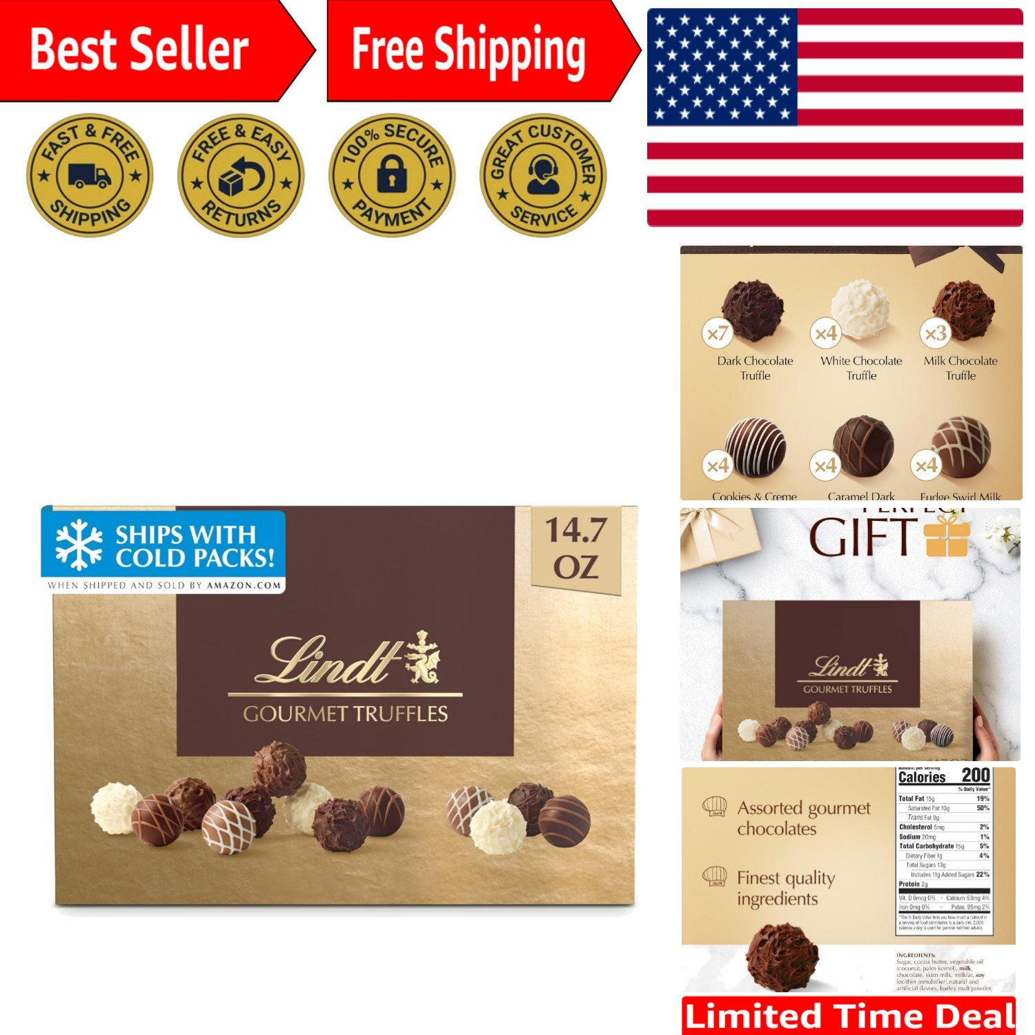 Decadent 14.7oz Assorted Chocolate Truffles – Ideal Gift for Moms and Loved Ones
