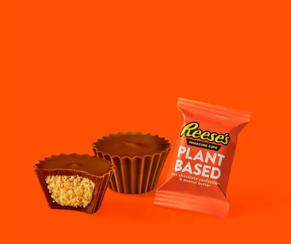 REESE’S-PLANT BASE OAT MINIATURE WRAPPED PEANUT BUTTER CUPS IN MILK CHOCOLATE