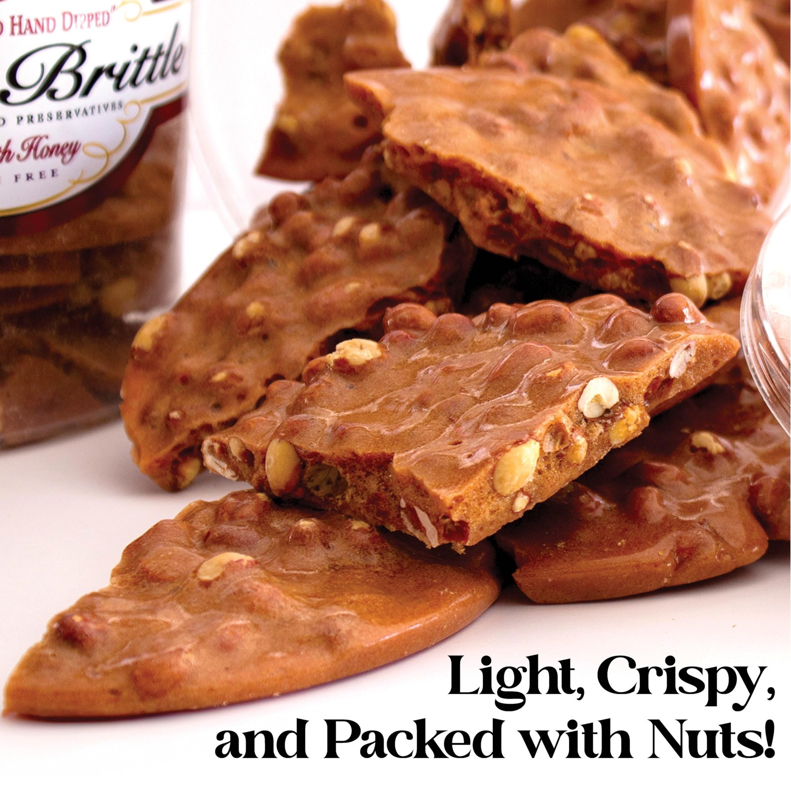 Peanut Brittle Candy, Handmade Old Fashioned Peanut Brittle Made with Honey, …