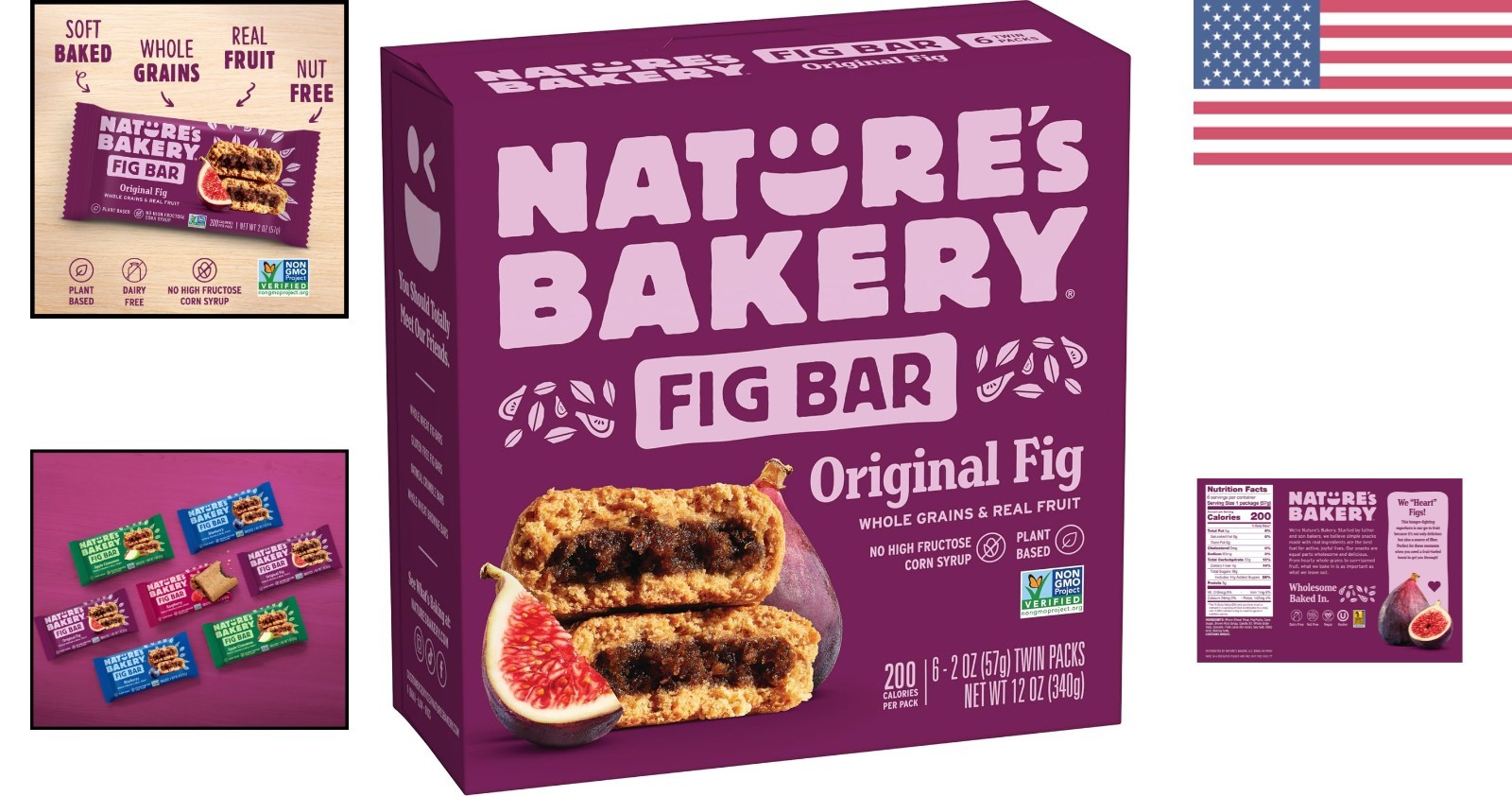 Nature’s Bakery Whole Wheat Fig Bars – Snack, 6 Twin Packs, Soft-Baked