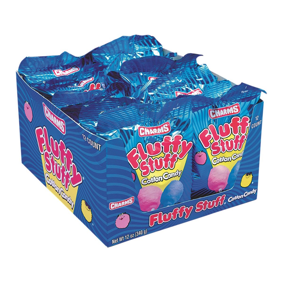 Fluffy Stuff Cotton Candy, 12 Count Box of 1 Oz Bags