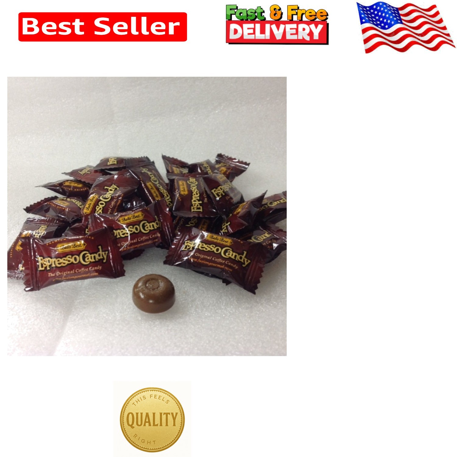 Bulk 2.2 Lb Artisan Espresso Candy – Ideal for Coffee Lovers and Gatherings